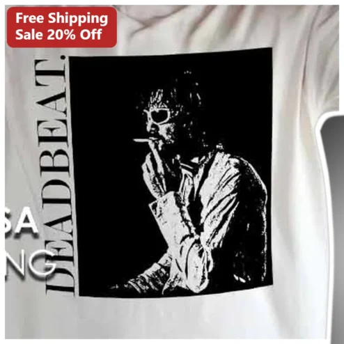 Deadbeat Indie Rock Graphic Tee Grunge Aesthetic Heart Sunglasses Shirt
