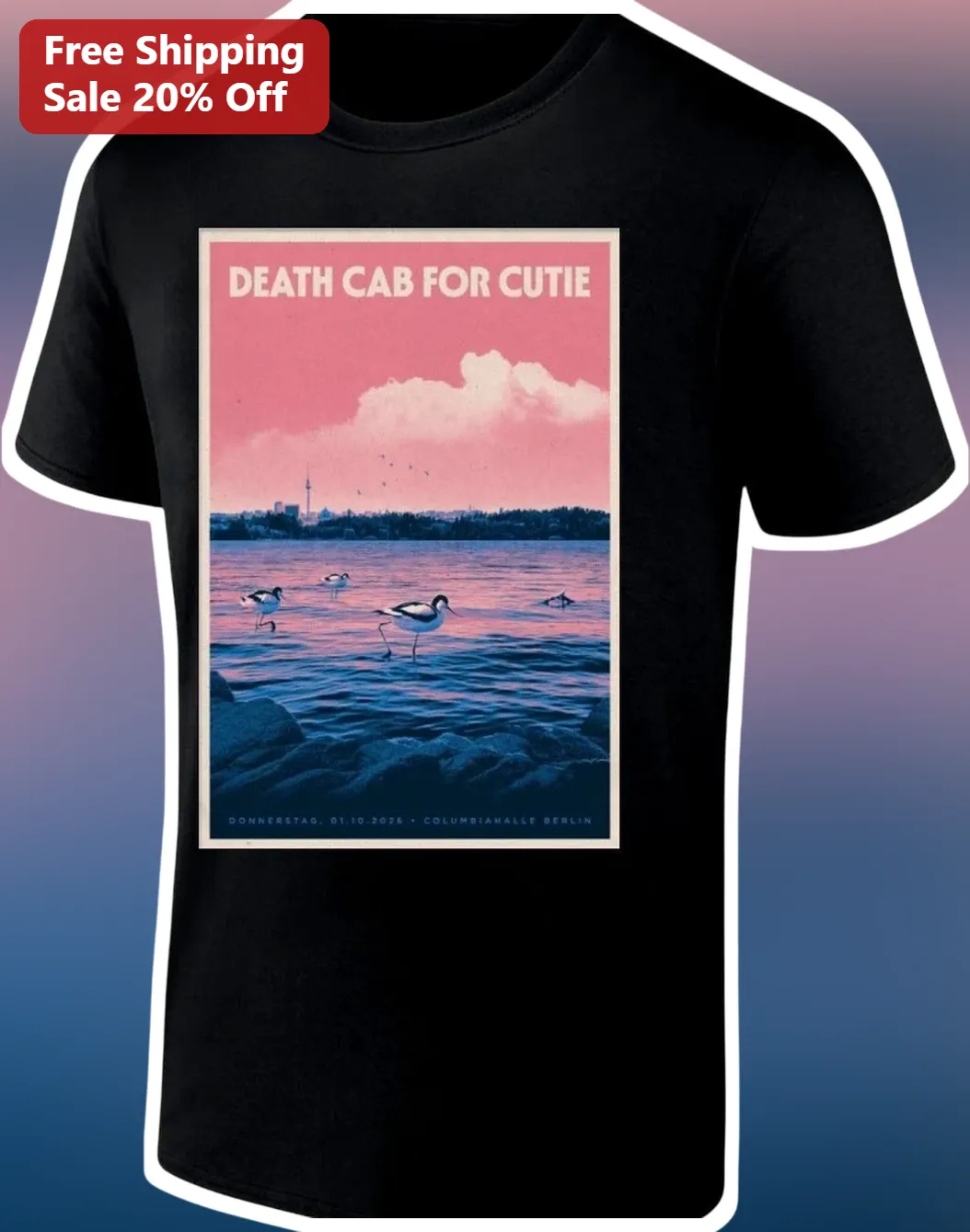 Death Cab For Cutie Tee Indie Rock Vintage Concert Poster Graphic Shirt
