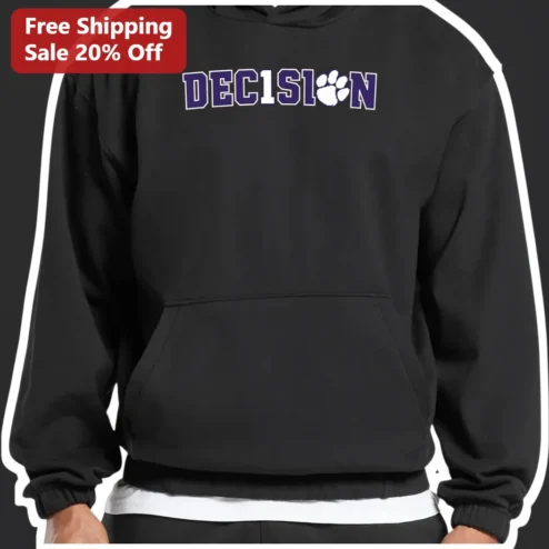 DECISION Dog Lover Hoodie Paw Print Graphic Sweatshirt for Pet Owners