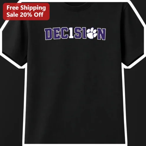 DECISION Tee Dog Lover Paw Print Graphic T-Shirt Funny Pet Adoption Gift for Women Men