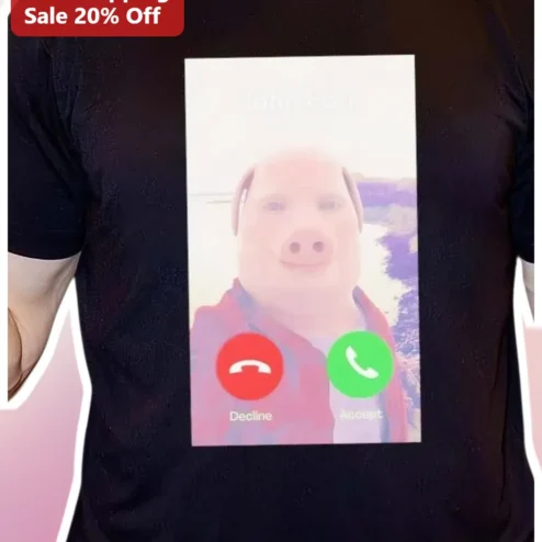 Decline Accept Tee John Pork Incoming Call Meme Shirt Funny Decision Gift