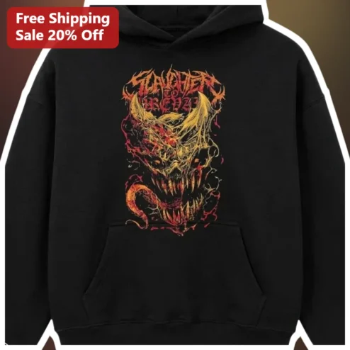 Demonic Skull Gothic Metal Hoodie Dark Occult Horror Streetwear Pullover