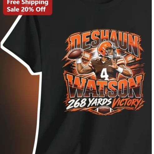 Deshaun Watson Tee Cleveland Browns NFL Quarterback Graphic Shirt for Men