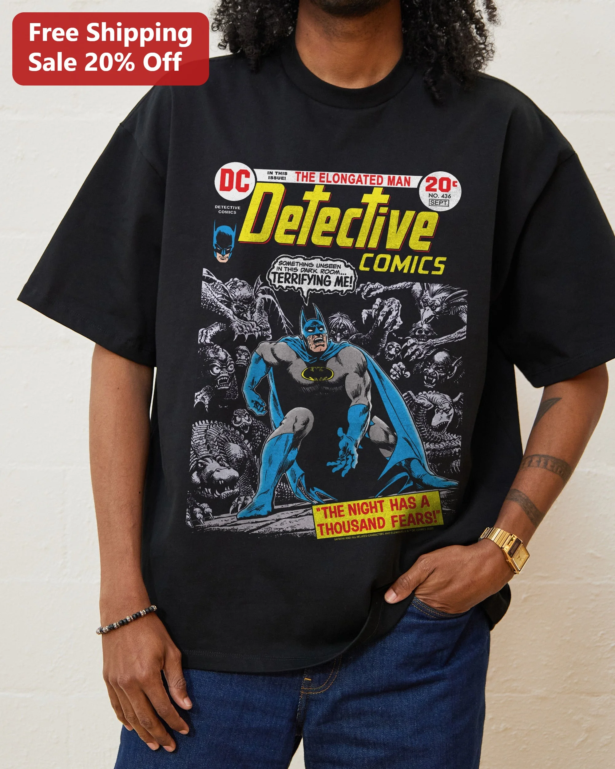Detective Comics The Night Has A Thousand Fears Batman Vintage Comic Tee