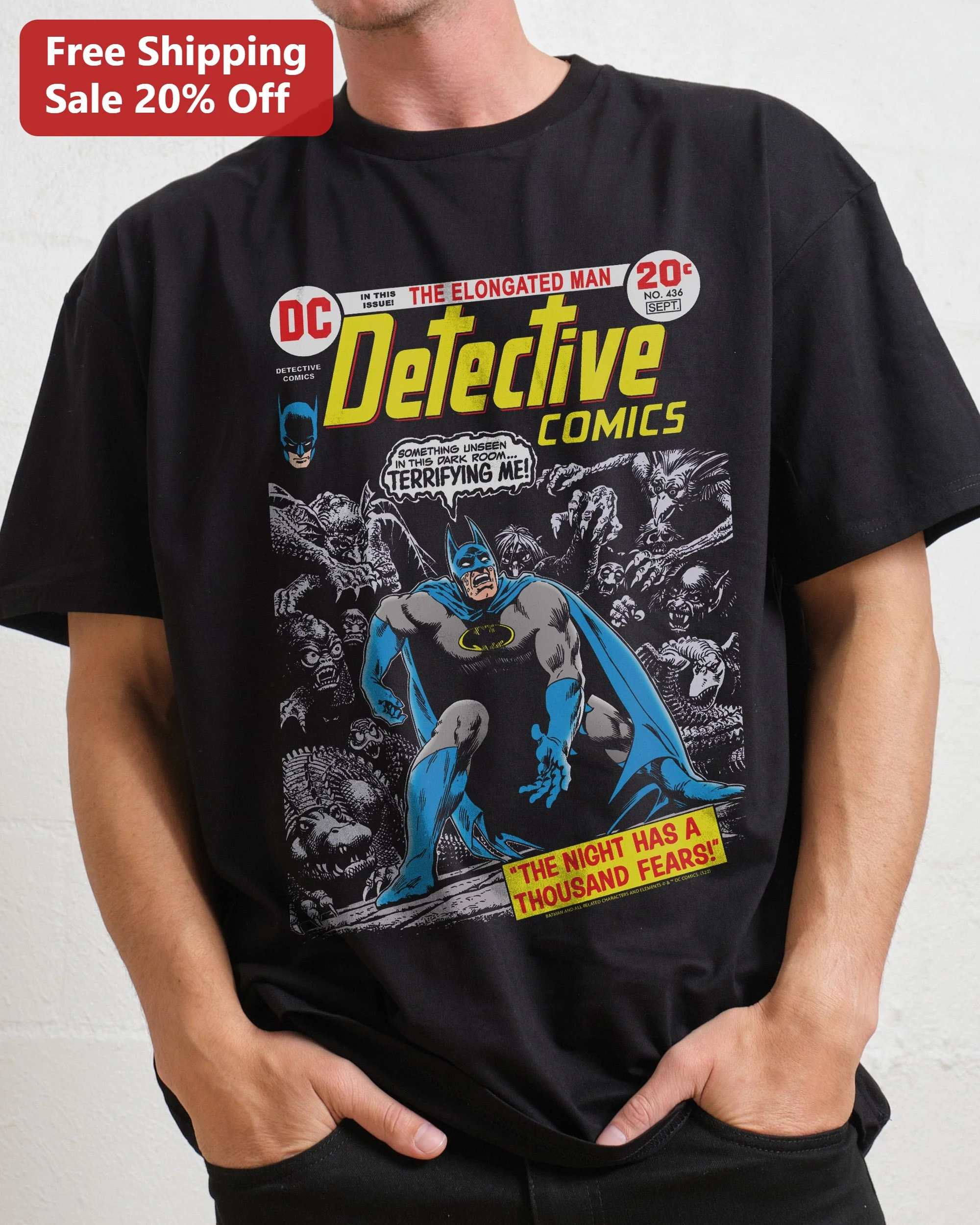 Detective Comics The Night Has A Thousand Fears Batman Vintage Graphic Tee