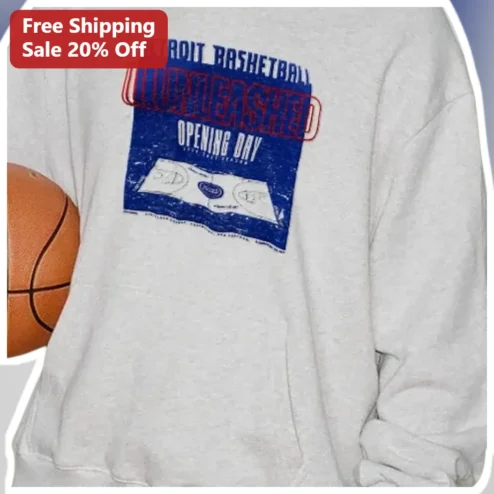Detroit Basketball Unleashed Opening Day Sweatshirt Vintage Collegiate Style Fan Gear