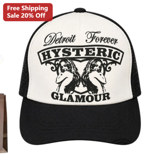 Detroit Forever HYSTERIC GLAMOUR Trucker Hat Vintage Streetwear Mesh Snapback