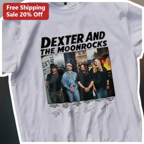 Dexter and the Moonrocks Band Merch Graphic Tee Western Space Grunge Tour Shirt