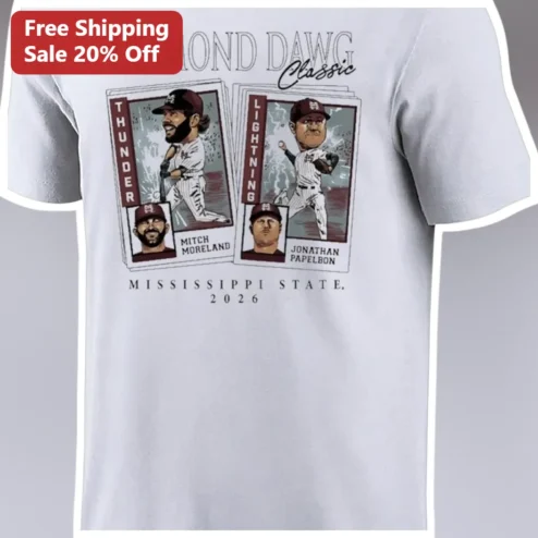 Diamond Dawg Classic Mississippi State Tee Vintage Baseball Caricature MSU Fan Gift