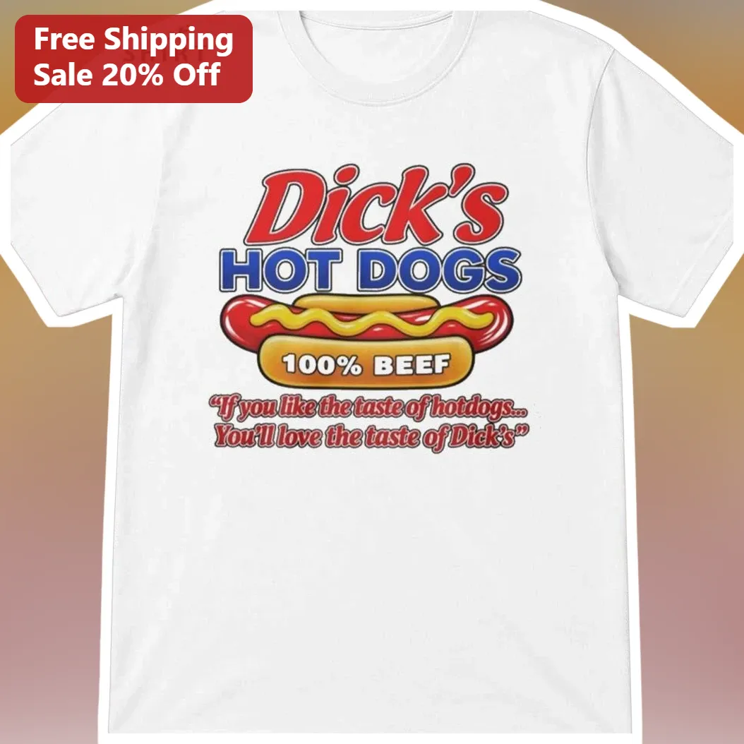 Dick's Hot Dogs Beef Graphic Tee Christmas Vacation Movie Quote Shirt