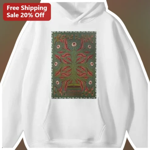 DIFERENTE PING PONG Hoodie Retro Art Nouveau Tree of Life Graphic Sweatshirt