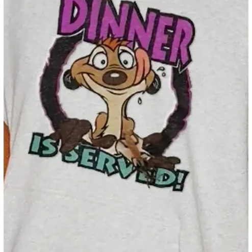 Dinner Is Served Timon Lion King Graphic Tee Funny Disney Meerkat Shirt Gift for Foodies