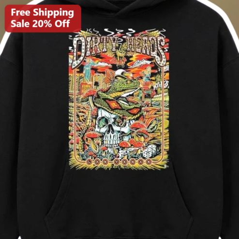 Dirty Heads Snoo Vogon Hoodie Psychedelic Snake Skull Band Merch