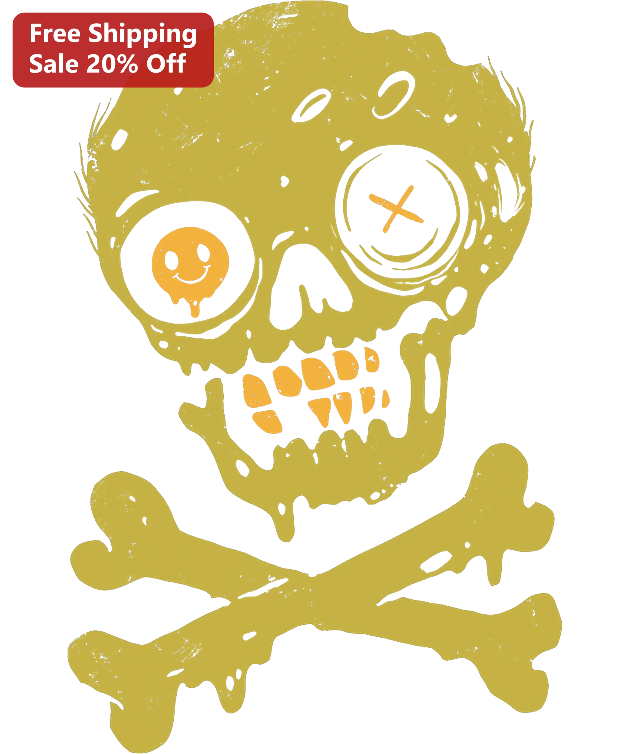Distressed Skull and Crossbones Graphic Tee Pirate Halloween Gift for Men Women