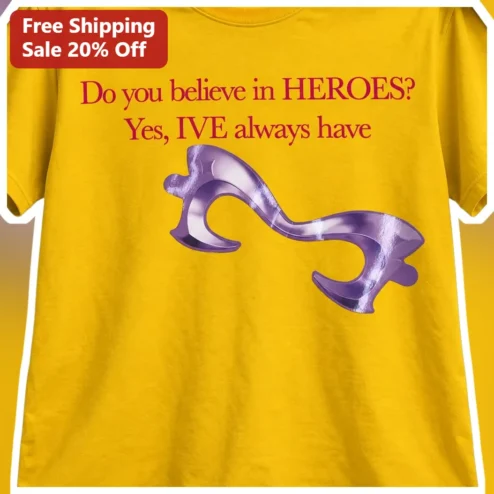 Do You Believe In Heroes Batman Batarang Graphic Tee Retro Comic Book Fan Gift