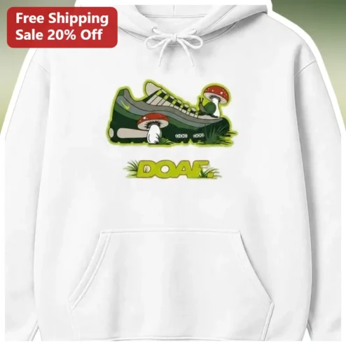 DOAF Hoodie Ducks of a Feather Off Trail Sneaker Mushroom Graphic Pullover for Men Women