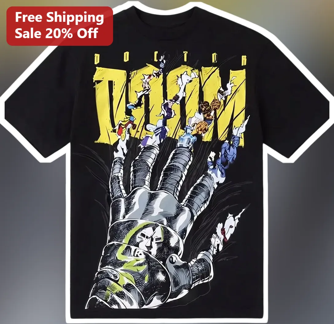 Doctor Doom Vintage Comic Art Graphic Tee Marvel Fantastic Four Villain Shirt