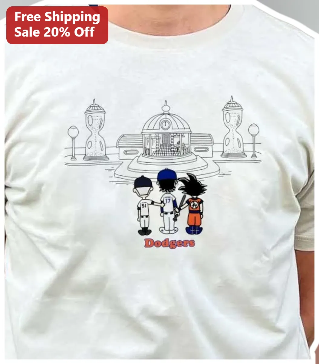 Dodgers Goku Baseball Anime Crossover Graphic Tee Los Angeles Dodgers Fan Gift