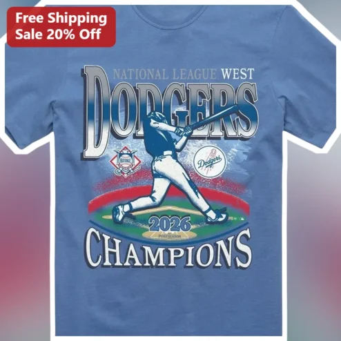 Dodgers NL West Champions Tee National League West Baseball Vintage Graphic Shirt