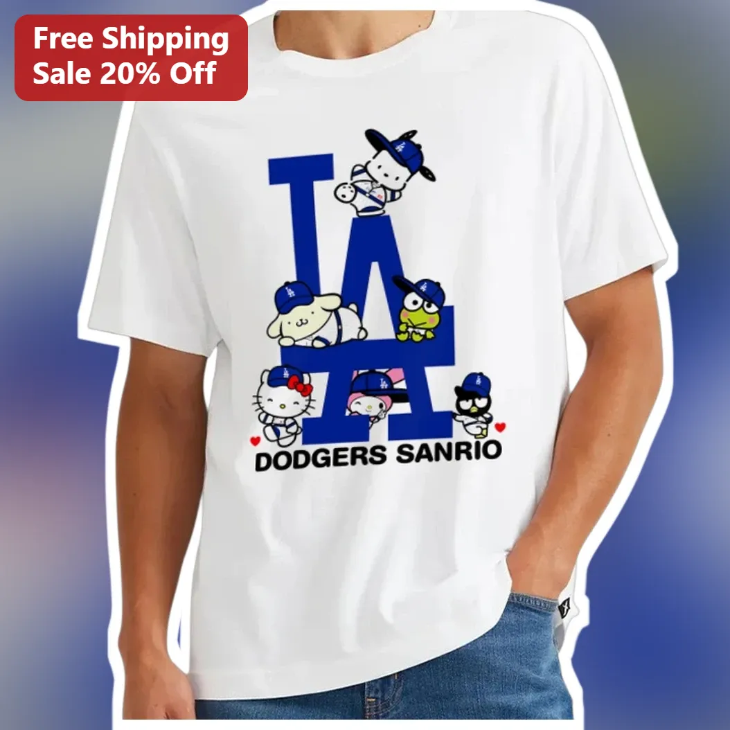 Dodgers Sanrio Hello Kitty Kawaii Baseball Tee