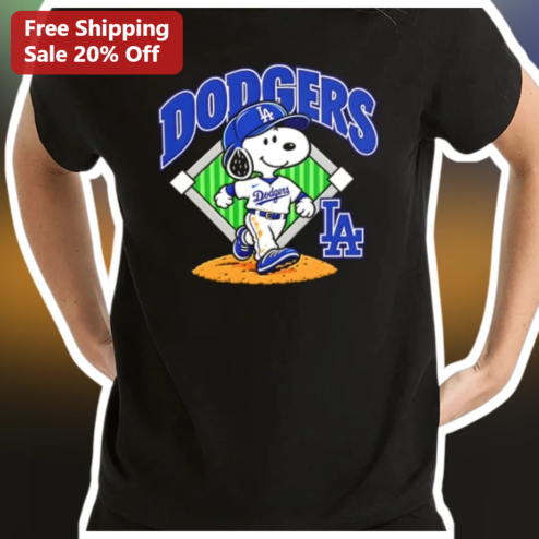 Dodgers Tee Snoopy Baseball Pitcher Graphic Shirt Los Angeles Dodgers Fan Gear