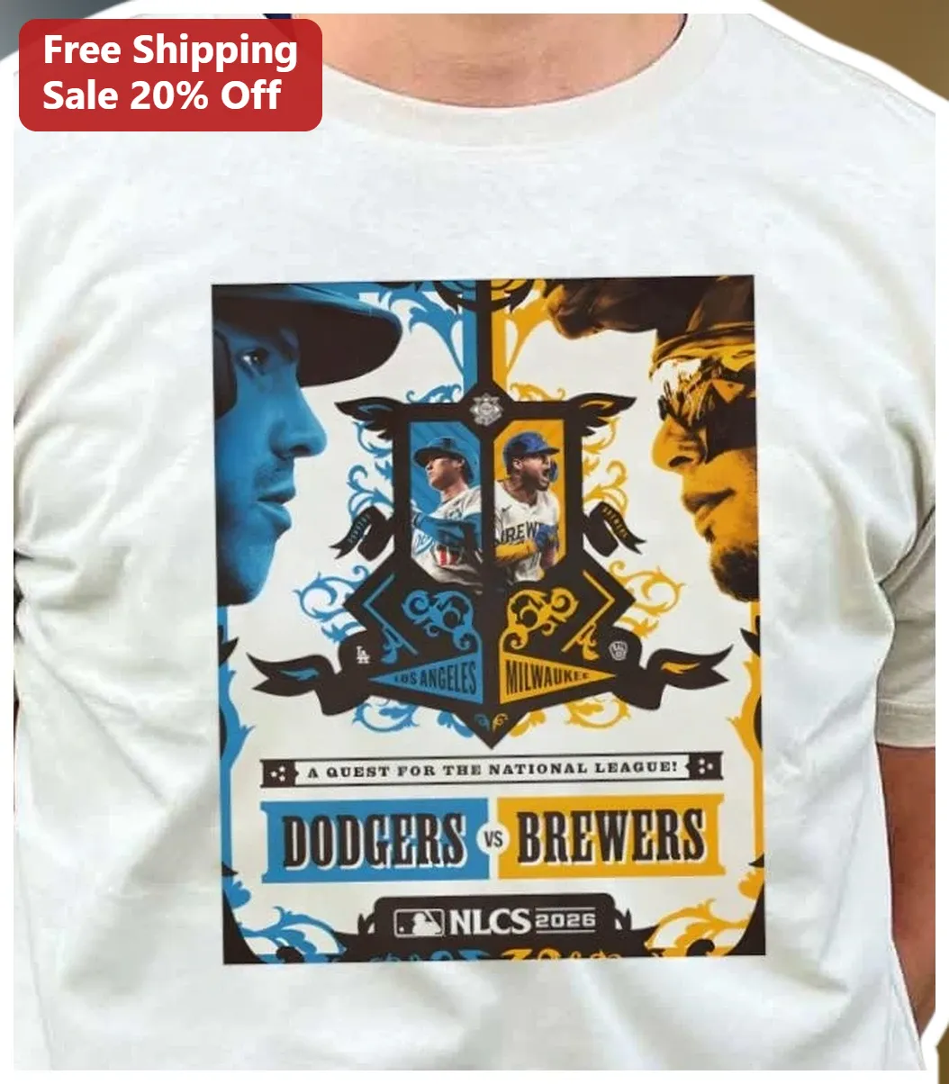 Dodgers vs Brewers NLCS 2026 Tee A Quest for the National League Baseball Fan Gift