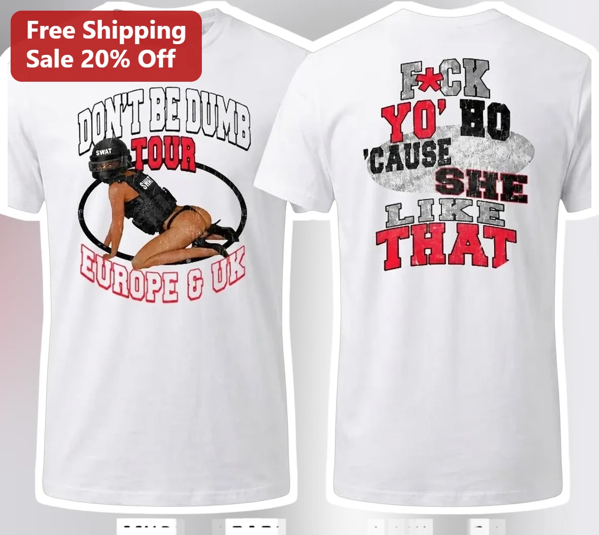 Don't Be Dumb Tour A$AP Rocky Graphic Tee Unofficial Fan Merch