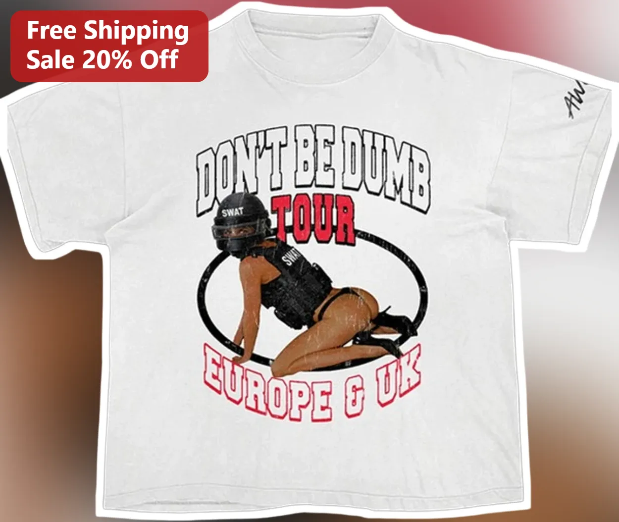 Don't Be Dumb Tour Europe UK Graphic Tee A$AP Rocky Style Streetwear Shirt