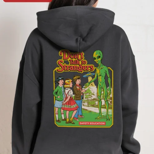 Don't Talk to Strangers Hoodie Rick Springfield 80s Retro Music Merch Gift for Men on a hanger, ready to ship from Chicago, Illinois