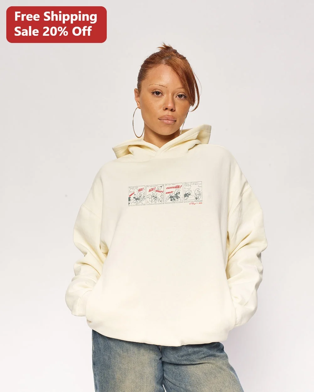 Donald Duck Hoodie Retro Comic Strip Graphic Pullover for Women Men Disney Fans Vintage Cartoon Merch
