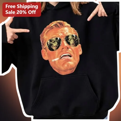 Donald Trump Zombie Horror Hoodie Retro Political Satire Halloween Costume Pullover