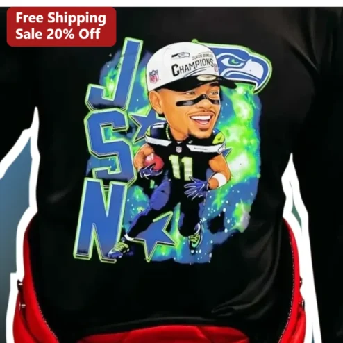 Doug Baldwin Air Baldwin Seattle Seahawks Football Player Caricature Tee