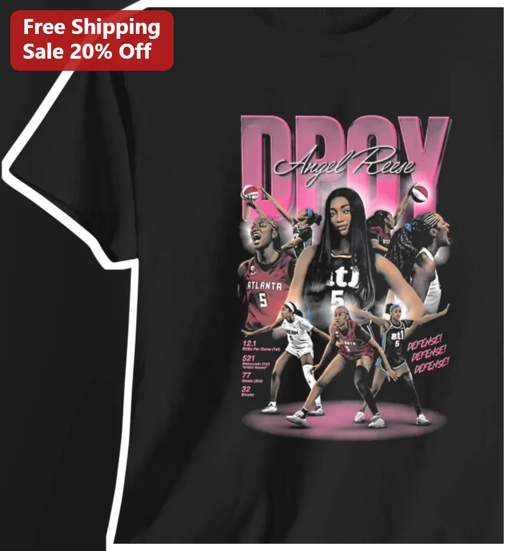 DPOY Defense Angel Reese WNBA Basketball Fan Graphic Tee