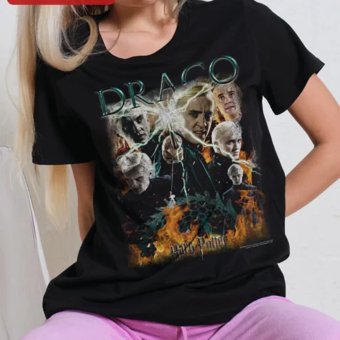 Draco Malfoy Harry Potter Tee Slytherin Fan Art Graphic Shirt Gift for Women Men
