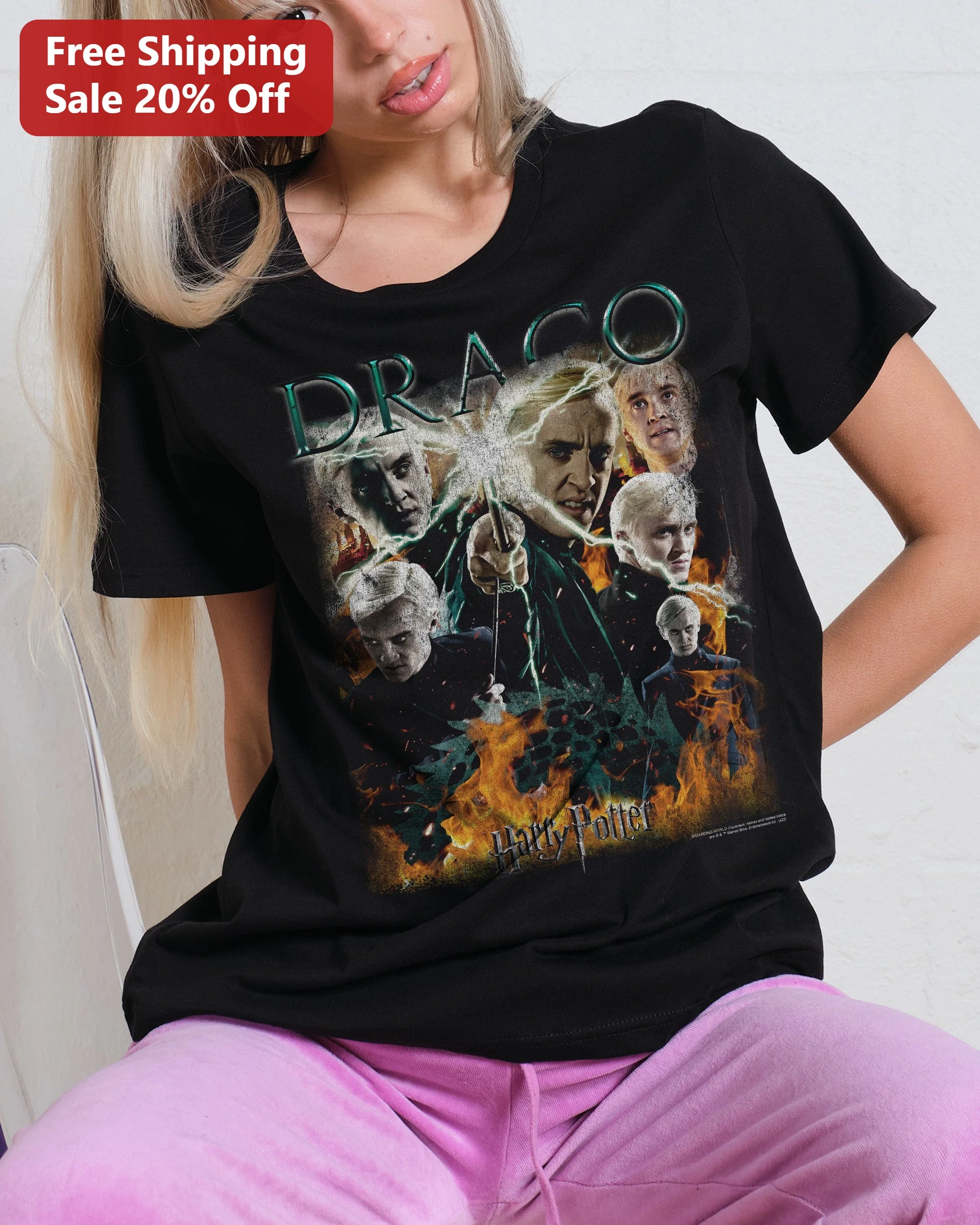 Draco Malfoy Harry Potter Tee Slytherin Fan Art Graphic Shirt Gift for Women Men