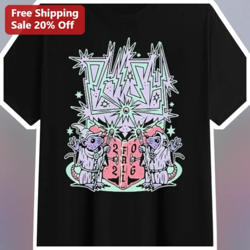 Dream Tee Psychedelic Wizard Mouse Graphic T-Shirt Fantasy Vaporwave Gift for College Students