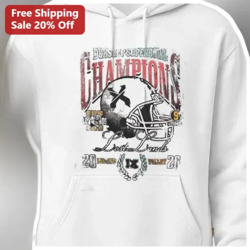 Dreams Super Bowl Champions Lost Lands Vintage Distressed Football Hoodie