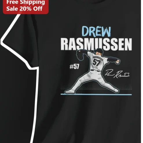 Drew Rasmussen #57 Tampa Bay Rays Tee Baseball Starting Pitcher Fan Gift