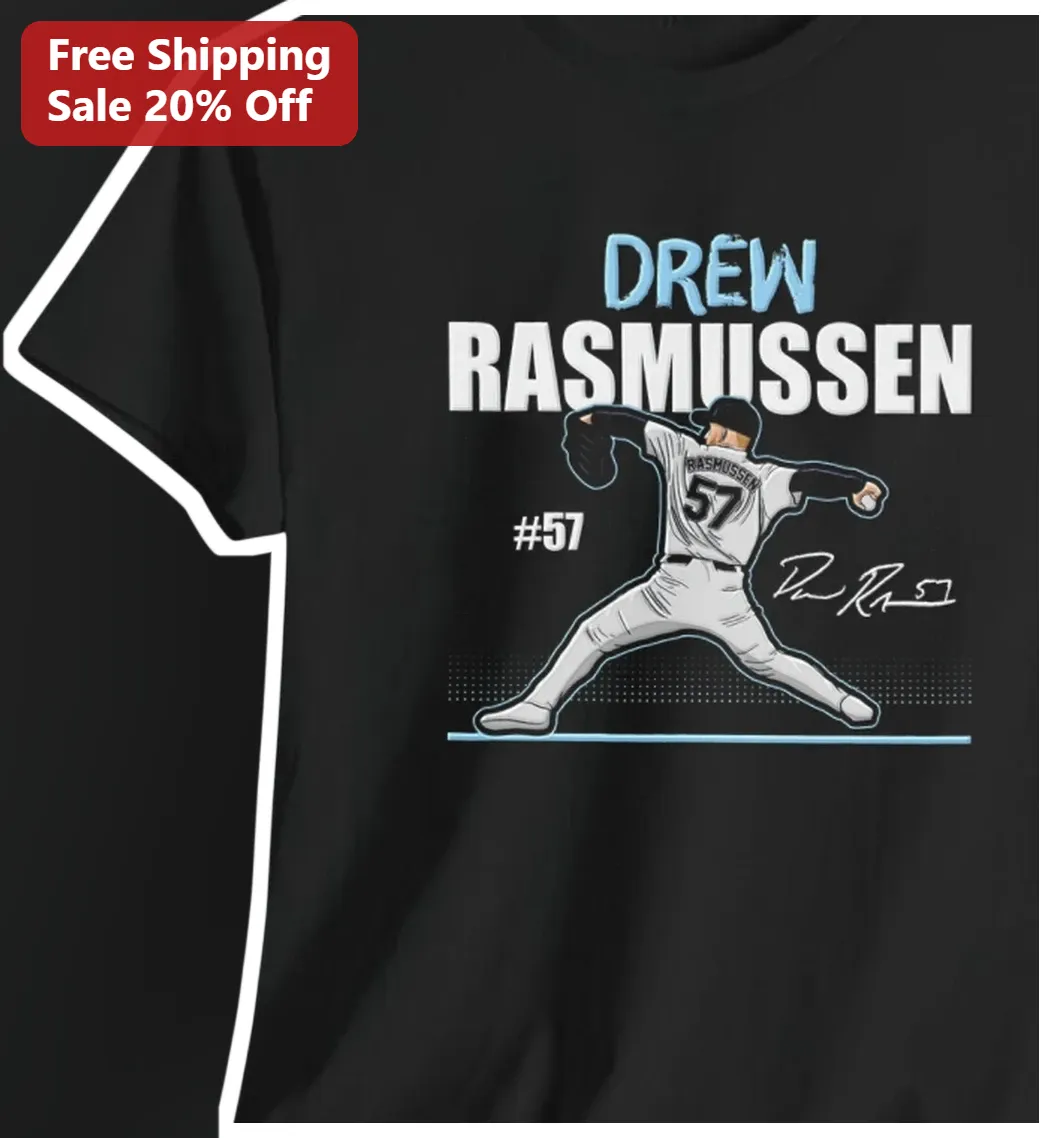 Drew Rasmussen #57 Tampa Bay Rays Tee Baseball Starting Pitcher Fan Gift
