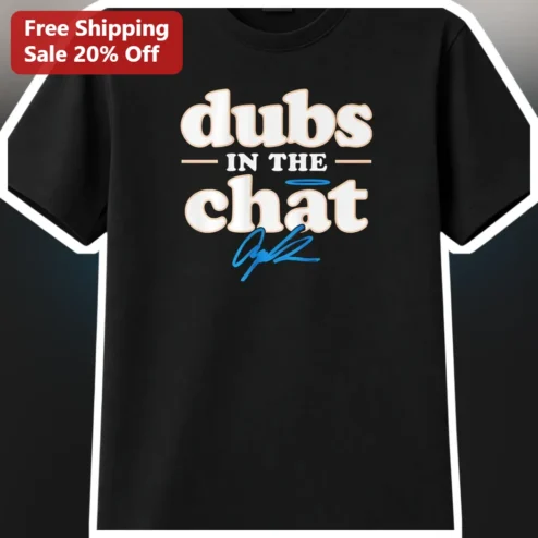 Dubs In The Chat Kai Cenat Signature Graphic Tee For Gamers Twitch Fans available at our Chicago, Illinois warehouse