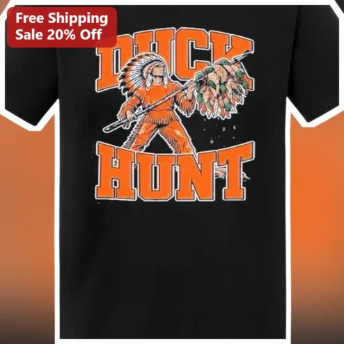 Duck Hunt Vintage Native American Graphic Tee for Men Hunters