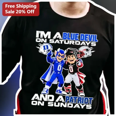 Duke Blue Devils New England Patriots Saturday Sunday Fan Tee