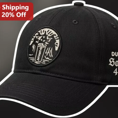 Dunkin' Salem Cap Black Embroidered Baseball Hat NASCAR Racing Merch