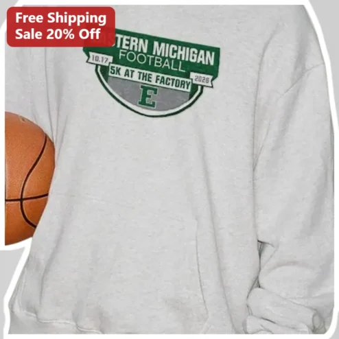 Eastern Michigan Football Sweatshirt EMU Eagles College Fan Gear Game Day Apparel