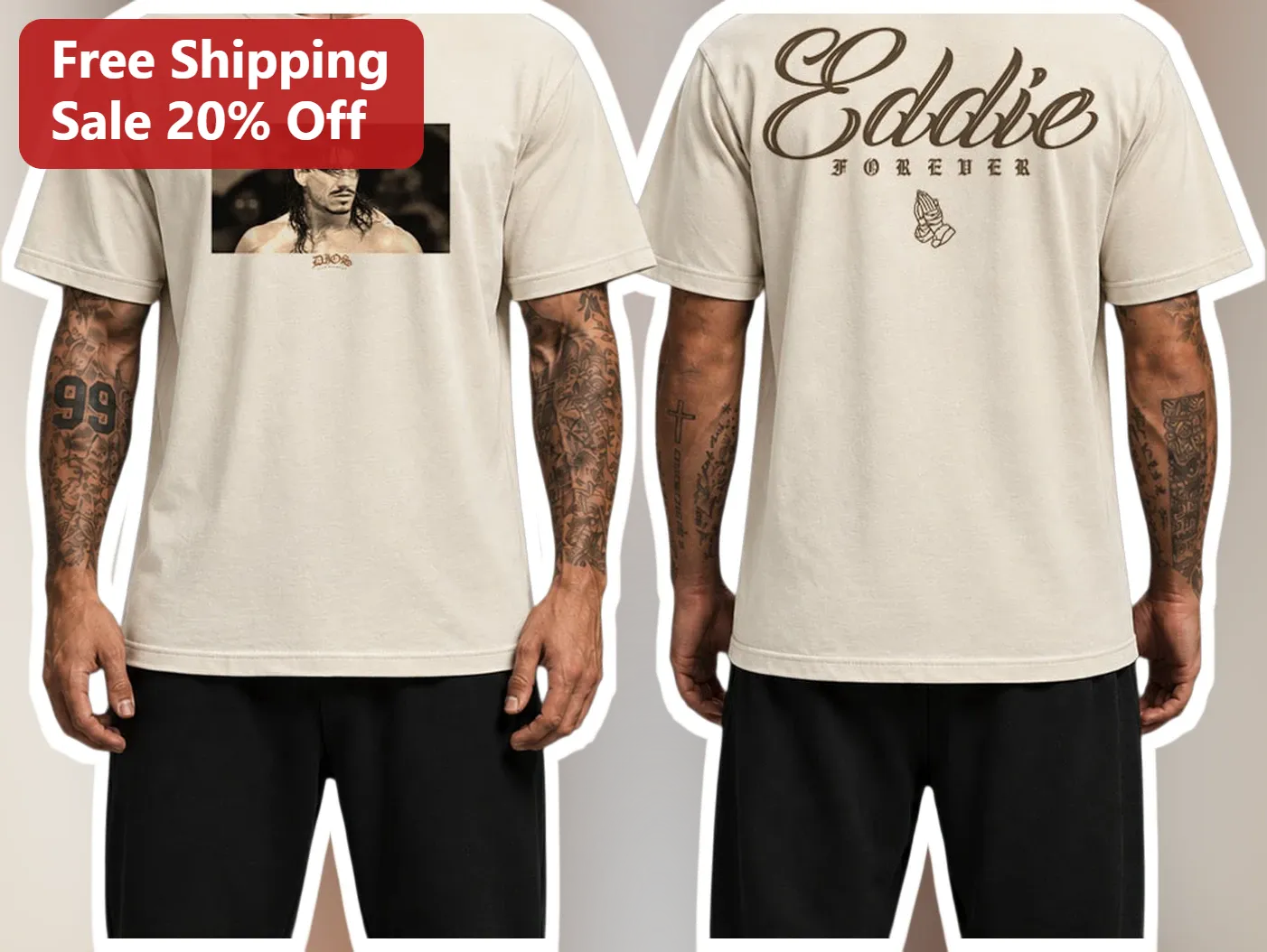 Eddie Forever Tee Eddie Guerrero Tribute Wrestling Shirt Latino Heat Vintage Design