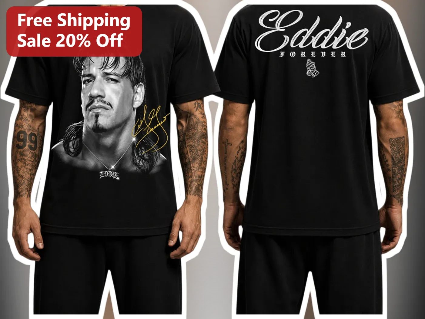 Eddie Forever Tee WWE Legend Eddie Guerrero Memorial Tribute Graphic Shirt for Wrestling Fans