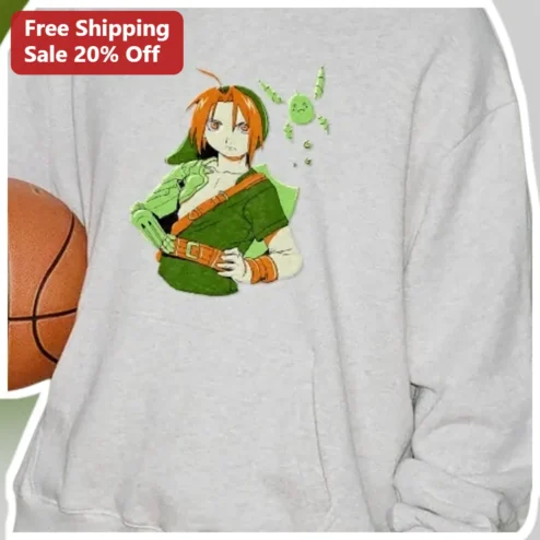 Edward Elric Sweatshirt Fullmetal Alchemist Anime Merch Unisex Crewneck available at our Chicago, Illinois warehouse