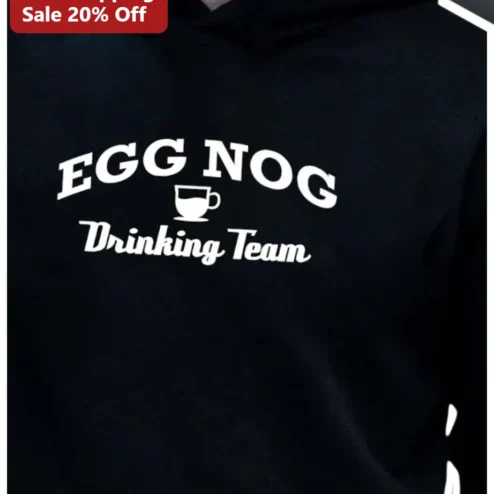 Egg Nog Drinking Team Hoodie Funny Christmas Holiday Party Sweatshirt Gift