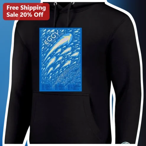 EGGY Hoodie Indie Rock Band Merch Tour Poster Graphic Sweatshirt for Fans