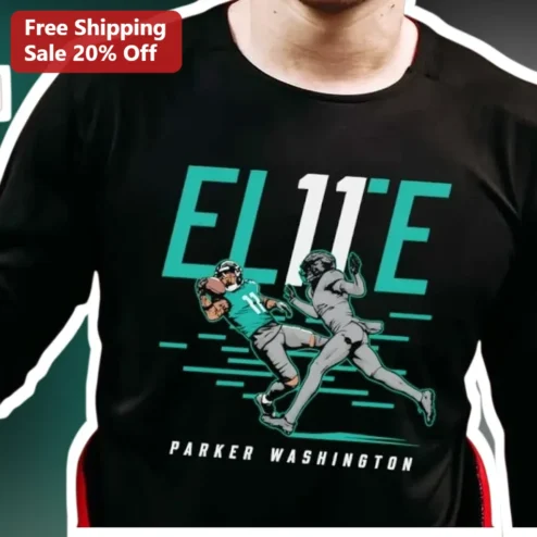 ELITE Football Players Action Graphic Long Sleeve Tee Athletic Sports Apparel Gift